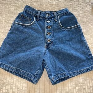 Vintage Hi Rise Button Fly Jean Shorts County Seat